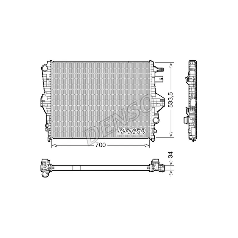 Radiateur, refroidissement du moteur DENSO DRM32050