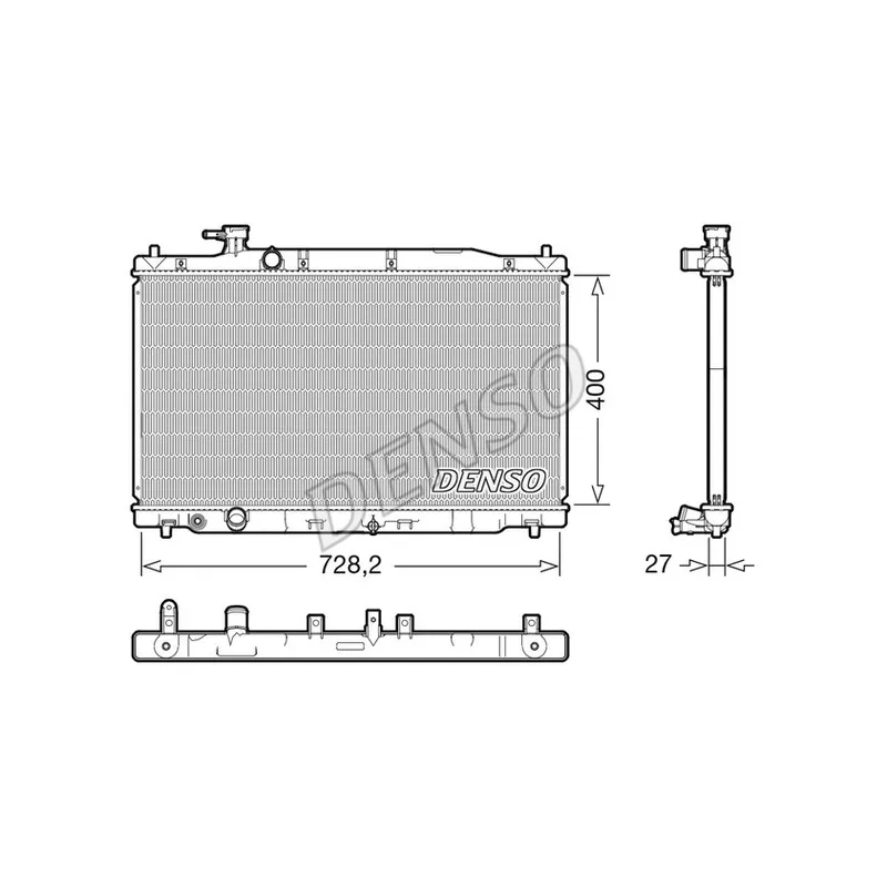 Radiateur, refroidissement du moteur DENSO DRM40050