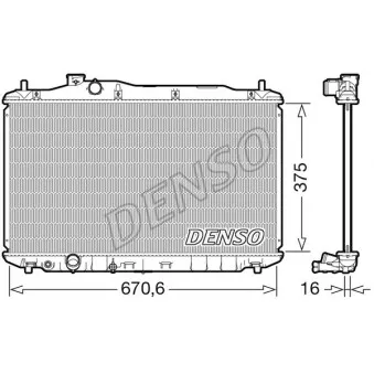Radiateur, refroidissement du moteur DENSO DRM40105