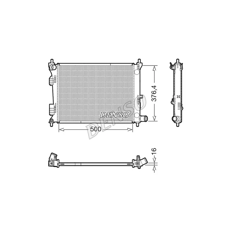 Radiateur, refroidissement du moteur DENSO DRM41017