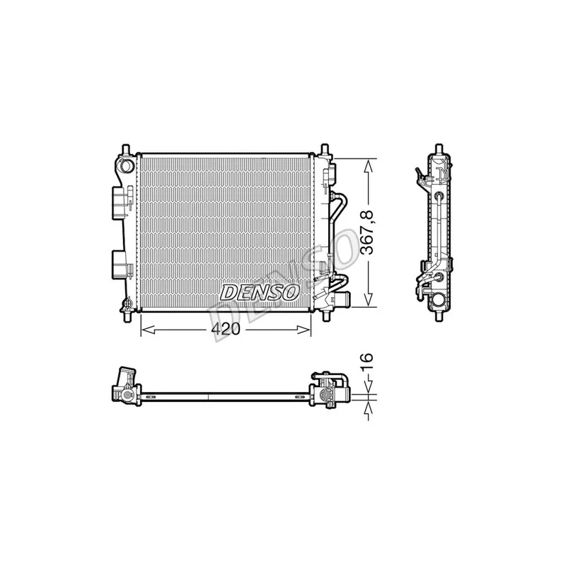 Radiateur, refroidissement du moteur DENSO DRM41018