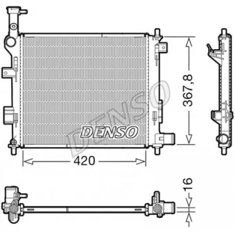 Radiateur, refroidissement du moteur DENSO DRM43005