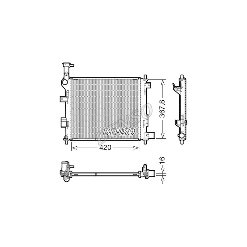 Radiateur, refroidissement du moteur DENSO DRM43005