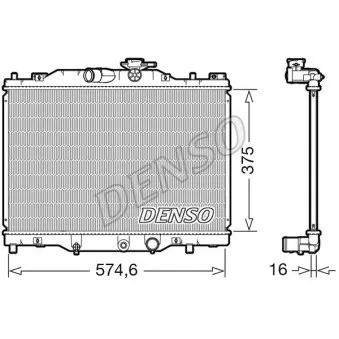 Radiateur, refroidissement du moteur DENSO DRM44043