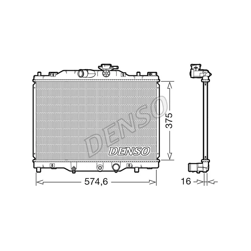 Radiateur, refroidissement du moteur DENSO DRM44043