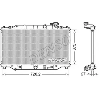 Radiateur, refroidissement du moteur DENSO DRM44044
