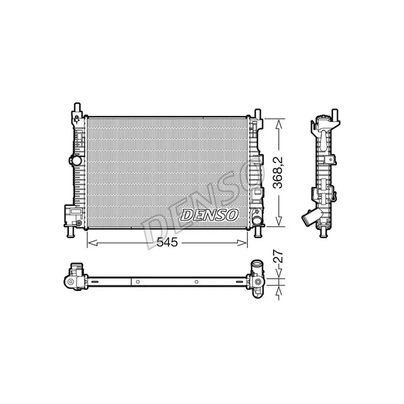 Radiateur, refroidissement du moteur DENSO DRM44045