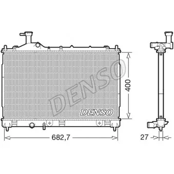 Radiateur, refroidissement du moteur DENSO DRM45042