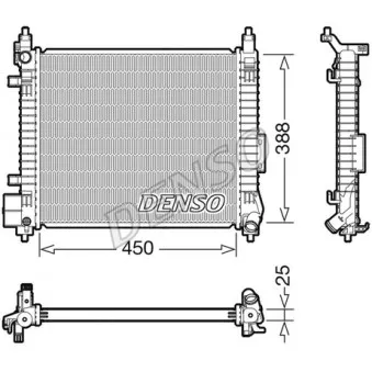 Radiateur, refroidissement du moteur DENSO DRM46061