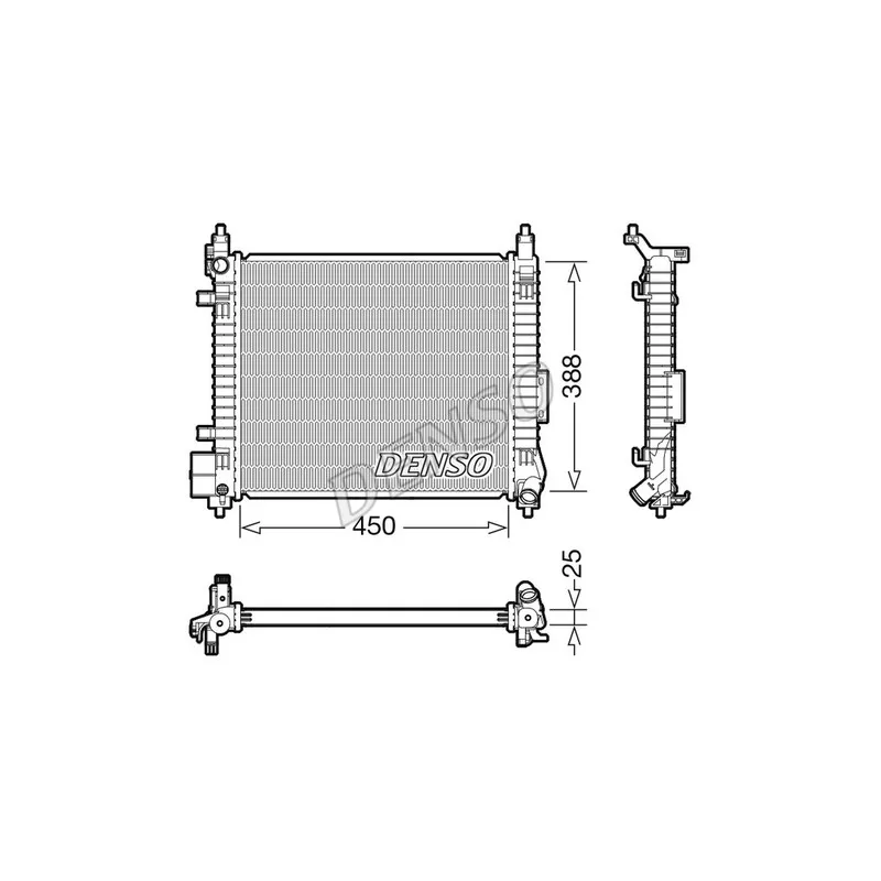 Radiateur, refroidissement du moteur DENSO DRM46061
