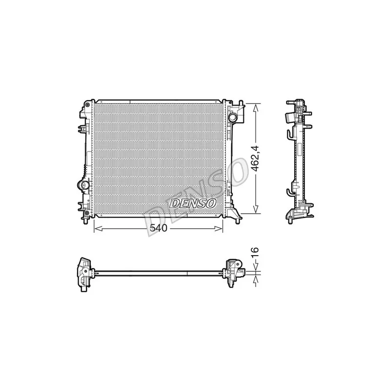 Radiateur, refroidissement du moteur DENSO DRM46062