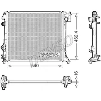 Radiateur, refroidissement du moteur DENSO DRM46063