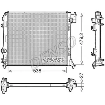 Radiateur, refroidissement du moteur DENSO DRM46064