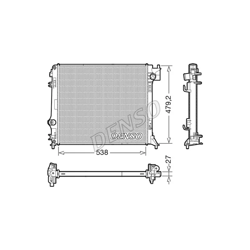 Radiateur, refroidissement du moteur DENSO DRM46064