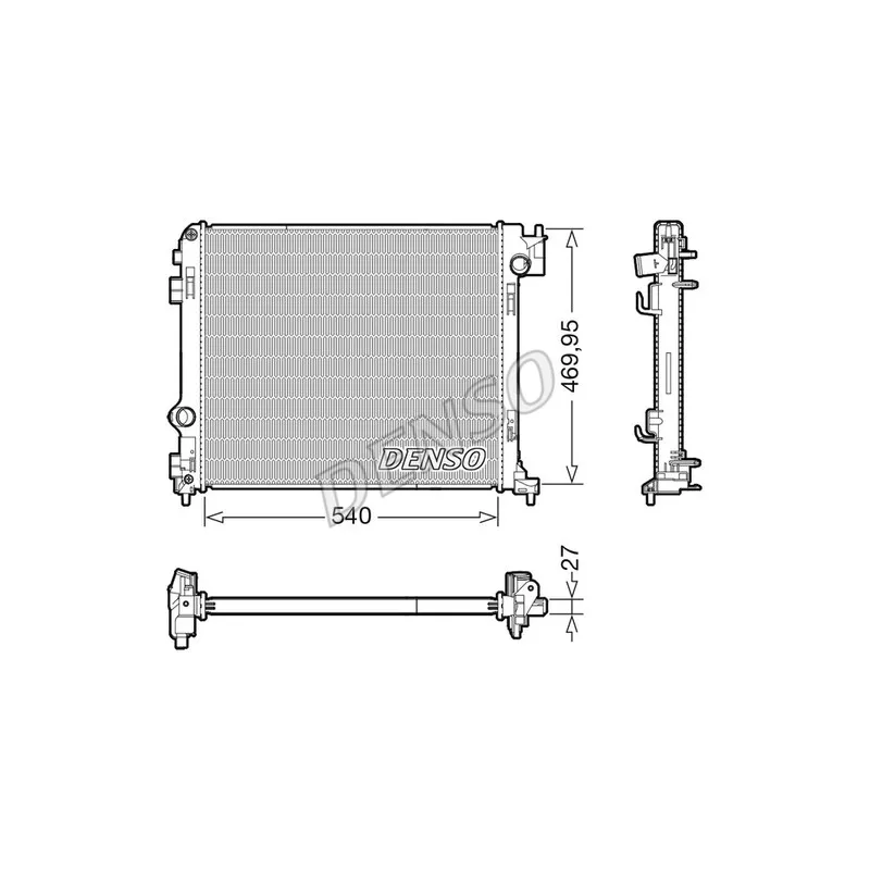 Radiateur, refroidissement du moteur DENSO DRM46065