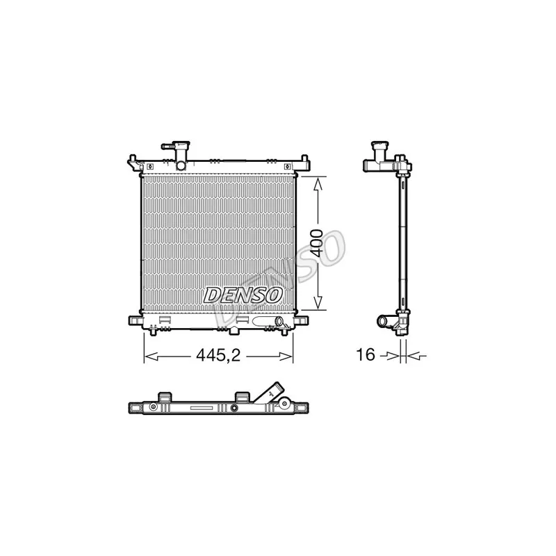 Radiateur, refroidissement du moteur DENSO DRM46066