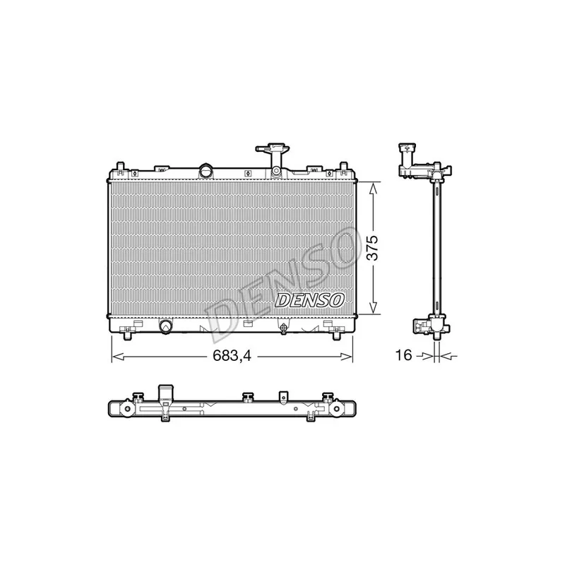 Radiateur, refroidissement du moteur DENSO DRM47038