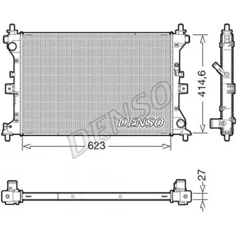 Radiateur, refroidissement du moteur DENSO DRM47039