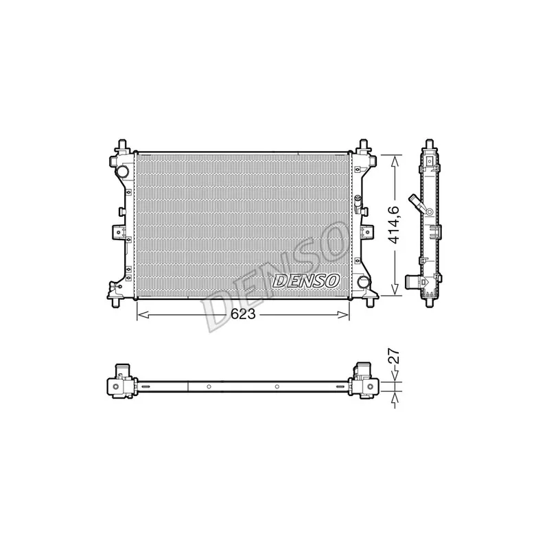Radiateur, refroidissement du moteur DENSO DRM47039