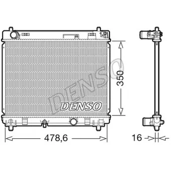 Radiateur, refroidissement du moteur DENSO DRM50104