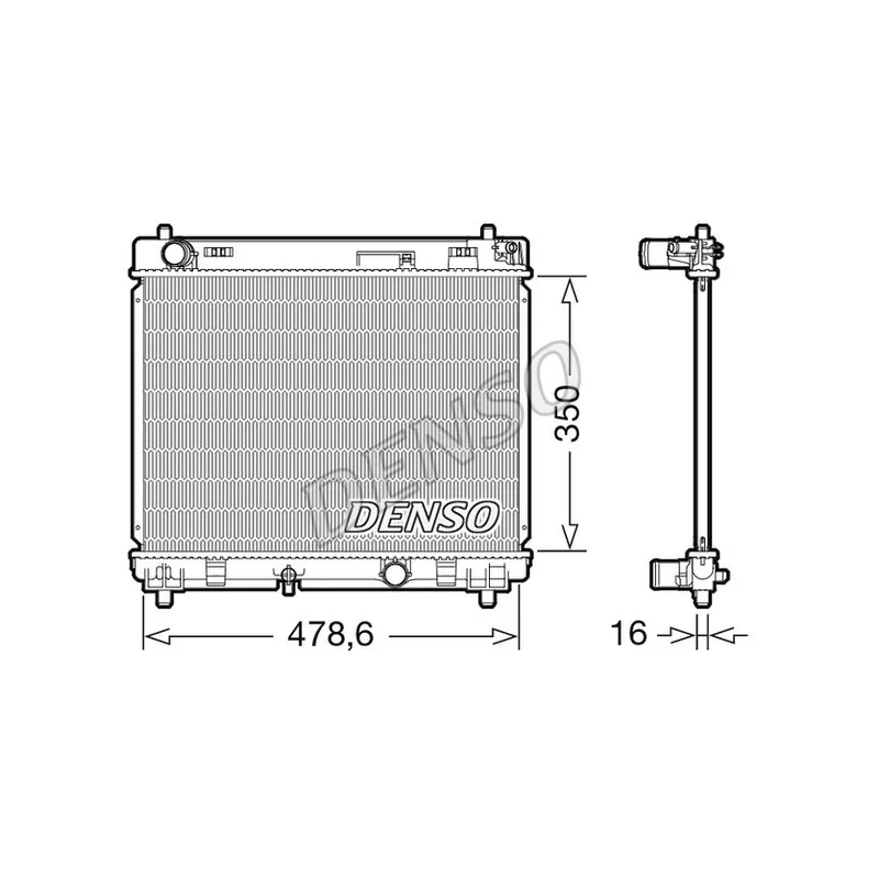 Radiateur, refroidissement du moteur DENSO DRM50104