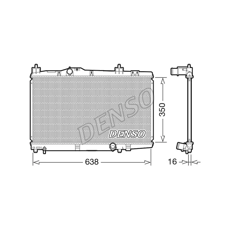 Radiateur, refroidissement du moteur DENSO DRM50105