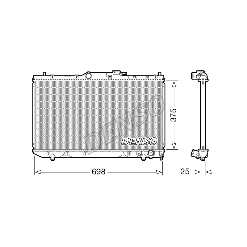 Radiateur, refroidissement du moteur DENSO DRM50116