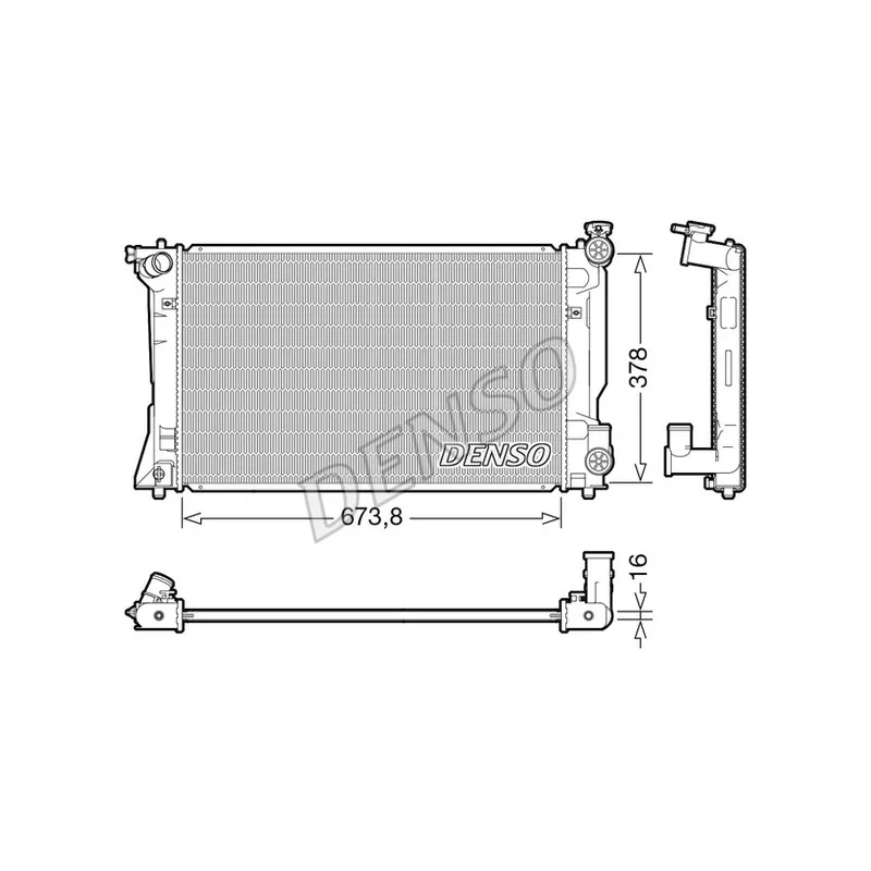 Radiateur, refroidissement du moteur DENSO DRM50118