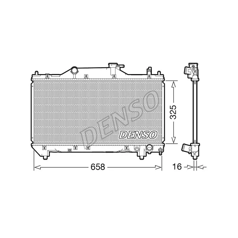 Radiateur, refroidissement du moteur DENSO DRM50131