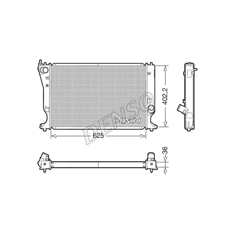 Radiateur, refroidissement du moteur DENSO DRM50132