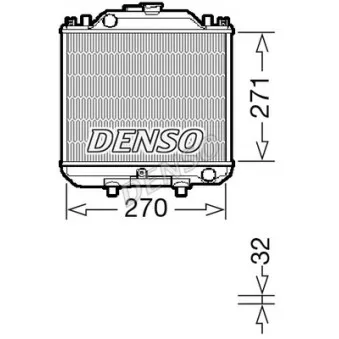 Radiateur, refroidissement du moteur DENSO DRM99011