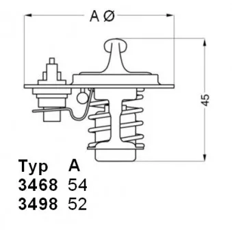 Thermostat d'eau WAHLER 3498.88D