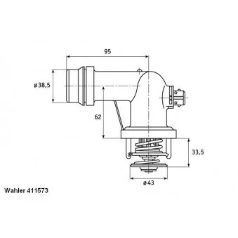 Thermostat d'eau WAHLER 411573.105D