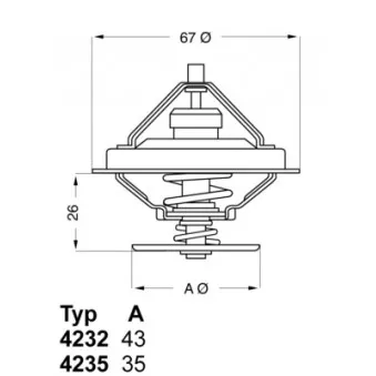 Thermostat d'eau WAHLER 4235.71D