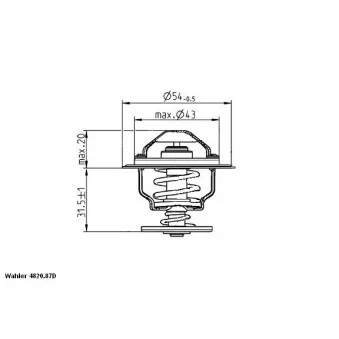 Thermostat d'eau WAHLER 4820.87D