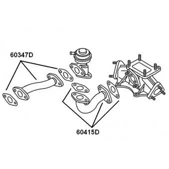 Tuyauterie, vanne EGR WAHLER 60347D