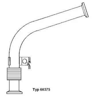 Tuyauterie, vanne EGR WAHLER 60375D