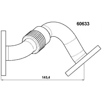 Tuyauterie, vanne EGR WAHLER 60633D