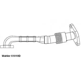 Tuyauterie, vanne EGR WAHLER 61010D