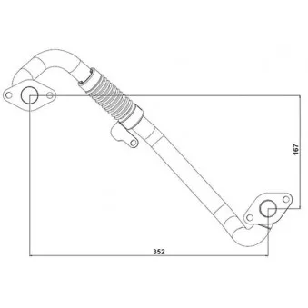 Tuyauterie, vanne EGR WAHLER 665104D