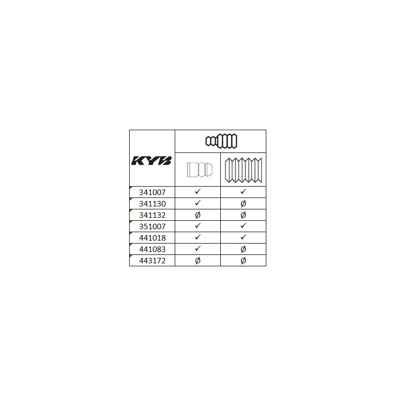Jeu de 2 amortisseurs arrière KYB 443172