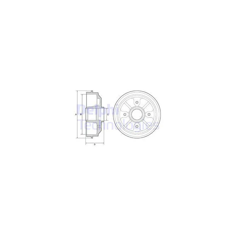 Tambour de frein DELPHI BF282