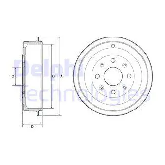 Tambour de frein DELPHI BF502