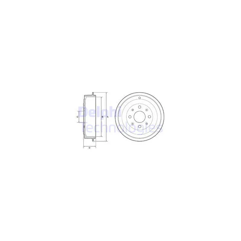 Tambour de frein DELPHI BF502