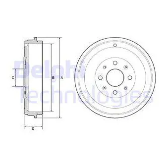 Tambour de frein DELPHI BF503