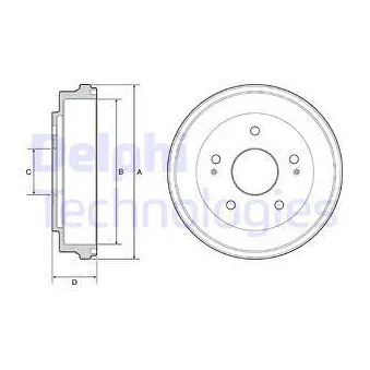 Tambour de frein DELPHI BF504