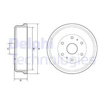 Tambour de frein DELPHI BF505