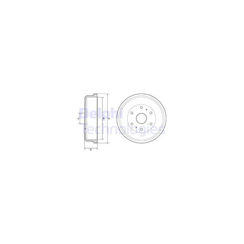 Tambour de frein DELPHI BF505