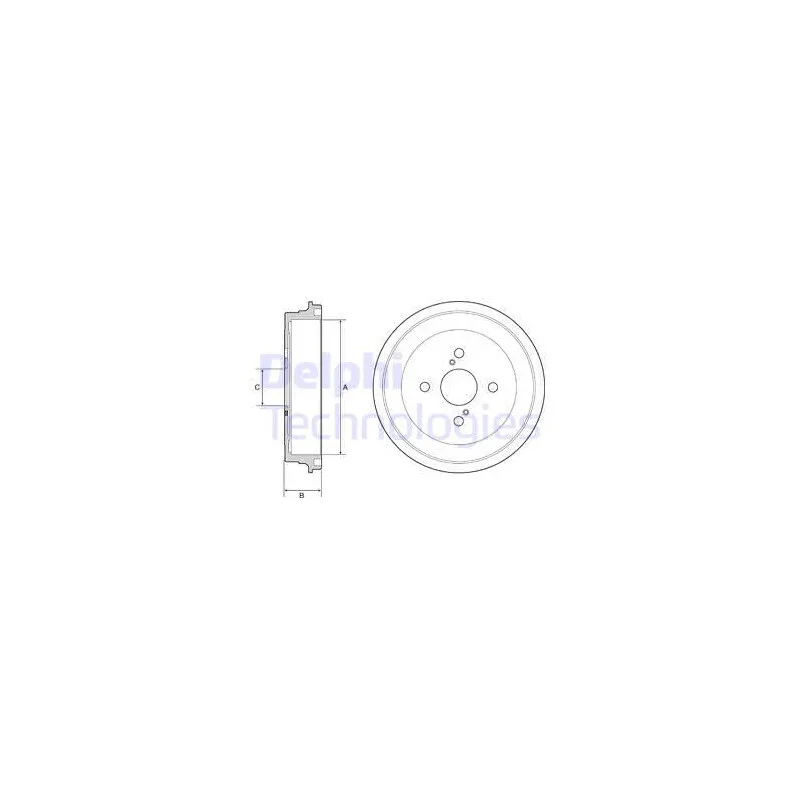 Tambour de frein DELPHI BF547