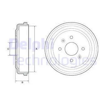 Tambour de frein DELPHI BF548